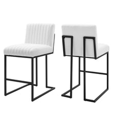 Load image into Gallery viewer, Indulge Channel Tufted Fabric Counter Stools Set of 2 by Modway