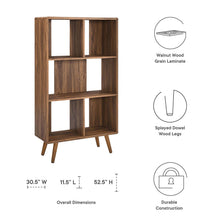 Load image into Gallery viewer, Transmit 5 Shelf Wood Grain Bookcase by Modway
