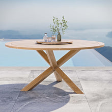 Load image into Gallery viewer, Wellspring 63" Outdoor Patio Teak Wood Dining Table by Modway