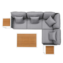 Load image into Gallery viewer, Stance 7 Piece Outdoor Patio Aluminum Sectional Sofa Set by Modway