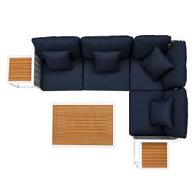 Load image into Gallery viewer, Stance 7 Piece Outdoor Patio Aluminum Sectional Sofa Set by Modway