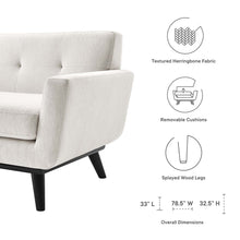 Load image into Gallery viewer, Engage Herringbone Fabric Loveseat by Modway