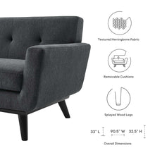 Load image into Gallery viewer, Engage Herringbone Fabric Sofa by Modway