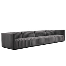 Load image into Gallery viewer, Conjure 4-Piece Channel Tufted Performance Velvet Sofa by Modway