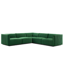 Load image into Gallery viewer, Conjure 5-Piece Channel Tufted Performance Velvet Sectional by Modway