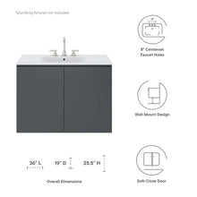 Load image into Gallery viewer, Bryn 36" Wall-Mount Bathroom Vanity by Modway