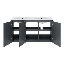 Load image into Gallery viewer, Bryn 48" Wall-Mount Double Sink Bathroom Vanity by Modway