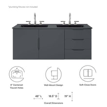 Load image into Gallery viewer, Vitality 48" Double Sink Bathroom Vanity by Modway
