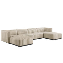 Load image into Gallery viewer, Conjure 6-Piece Channel Tufted Upholstered Fabric Sectional Sofa by Modway