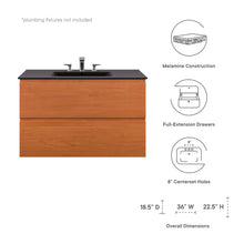 Load image into Gallery viewer, Scenic 36" Wall-Mount Bathroom Vanity by Modway