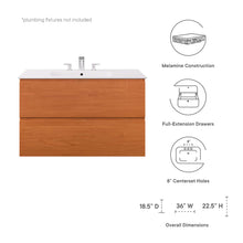 Load image into Gallery viewer, Scenic 36" Wall-Mount Bathroom Vanity by Modway