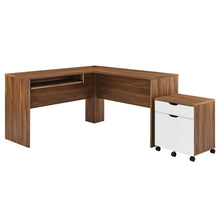 Load image into Gallery viewer, Envision Wood Desk and File Cabinet Set by Modway