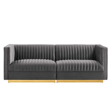 Load image into Gallery viewer, Sanguine Channel Tufted Performance Velvet Modular Sectional Sofa Loveseat by Modway