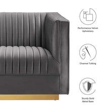 Load image into Gallery viewer, Sanguine Channel Tufted Performance Velvet Modular Sectional Sofa Loveseat by Modway
