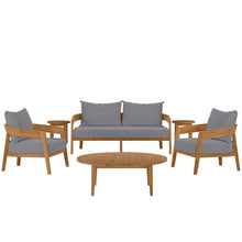 Load image into Gallery viewer, Brisbane 6-Piece Teak Wood Outdoor Patio Set by Modway