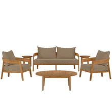 Load image into Gallery viewer, Brisbane 6-Piece Teak Wood Outdoor Patio Set by Modway