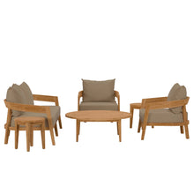 Load image into Gallery viewer, Brisbane 6-Piece Teak Wood Outdoor Patio Set by Modway