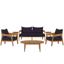 Load image into Gallery viewer, Brisbane 6-Piece Teak Wood Outdoor Patio Set by Modway