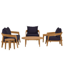 Load image into Gallery viewer, Brisbane 6-Piece Teak Wood Outdoor Patio Set by Modway