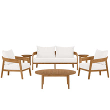 Load image into Gallery viewer, Brisbane 6-Piece Teak Wood Outdoor Patio Set by Modway