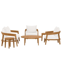 Load image into Gallery viewer, Brisbane 6-Piece Teak Wood Outdoor Patio Set by Modway