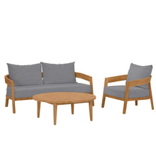 Load image into Gallery viewer, Brisbane 3-Piece Teak Wood Outdoor Patio Set by Modway