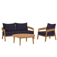 Load image into Gallery viewer, Brisbane 3-Piece Teak Wood Outdoor Patio Set by Modway