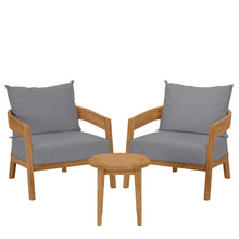 Load image into Gallery viewer, Brisbane 3-Piece Teak Wood Outdoor Patio Set by Modway