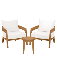 Load image into Gallery viewer, Brisbane 3-Piece Teak Wood Outdoor Patio Set by Modway
