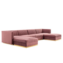 Load image into Gallery viewer, Sanguine 6-Piece Channel Tufted Performance Velvet Modular Sectional Sofa by Modway