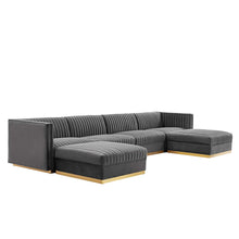 Load image into Gallery viewer, Sanguine 6-Piece Channel Tufted Performance Velvet Modular Sectional Sofa by Modway