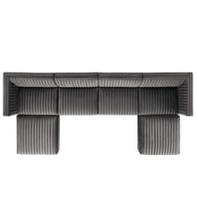 Load image into Gallery viewer, Sanguine 6-Piece Channel Tufted Performance Velvet Modular Sectional Sofa by Modway