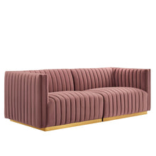 Load image into Gallery viewer, Conjure Channel Tufted Performance Velvet Loveseat by Modway