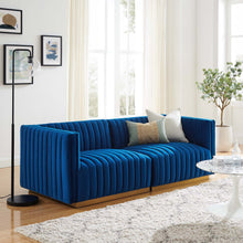 Load image into Gallery viewer, Conjure Channel Tufted Performance Velvet Loveseat by Modway