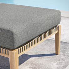 Load image into Gallery viewer, Clearwater Outdoor Patio Teak Wood Ottoman by Modway