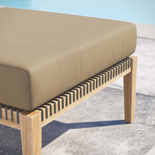 Load image into Gallery viewer, Clearwater Outdoor Patio Teak Wood Ottoman by Modway