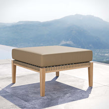 Load image into Gallery viewer, Clearwater Outdoor Patio Teak Wood Ottoman by Modway