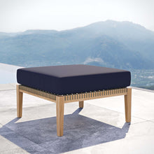 Load image into Gallery viewer, Clearwater Outdoor Patio Teak Wood Ottoman by Modway