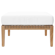 Load image into Gallery viewer, Clearwater Outdoor Patio Teak Wood Ottoman by Modway