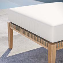 Load image into Gallery viewer, Clearwater Outdoor Patio Teak Wood Ottoman by Modway