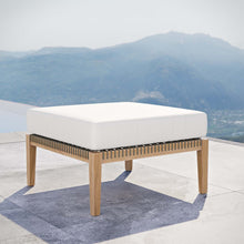 Load image into Gallery viewer, Clearwater Outdoor Patio Teak Wood Ottoman by Modway