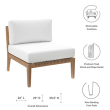 Load image into Gallery viewer, Clearwater Outdoor Patio Teak Wood Armless Chair by Modway