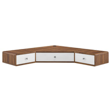 Load image into Gallery viewer, Transmit 47" Wall Mount Corner Walnut Office Desk by Modway