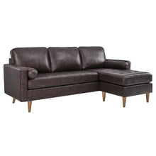 Load image into Gallery viewer, Valour 78" Leather Apartment Sectional Sofa by Modway