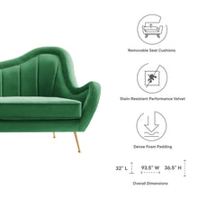 Load image into Gallery viewer, Cheshire Channel Tufted Performance Velvet Sofa by Modway