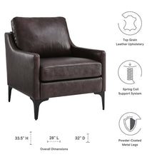 Load image into Gallery viewer, Corland Leather Armchair by Modway