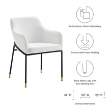 Load image into Gallery viewer, Jovi Performance Velvet Dining Armchair Set of 2 by Modway