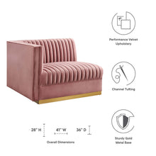 Load image into Gallery viewer, Sanguine Channel Tufted Performance Velvet Modular Sectional Sofa Left-Arm Chair by Modway