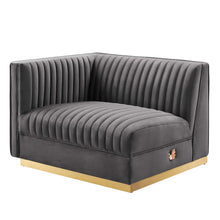 Load image into Gallery viewer, Sanguine Channel Tufted Performance Velvet Modular Sectional Sofa Left-Arm Chair by Modway