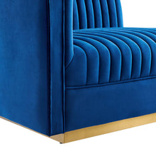 Load image into Gallery viewer, Sanguine Channel Tufted Performance Velvet Modular Sectional Sofa Left-Arm Chair by Modway